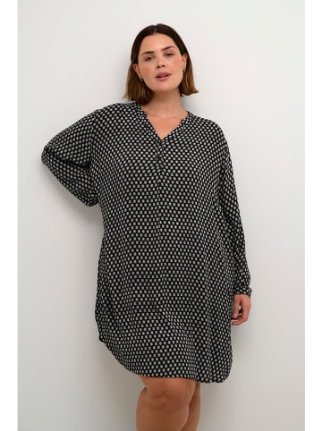 Kaffe Kleid in Schwarz/ Hellgrau