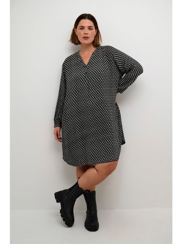 Kaffe Kleid in Schwarz/ Hellgrau