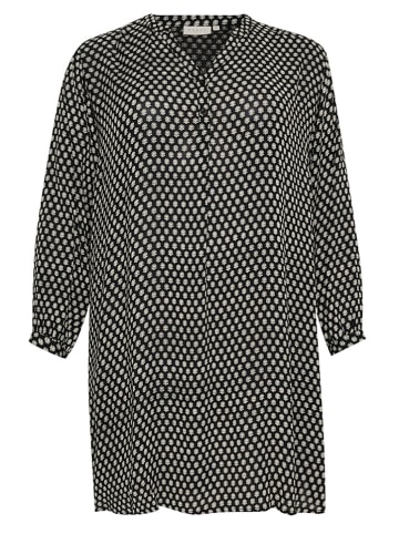 Kaffe Kleid in Schwarz/ Hellgrau