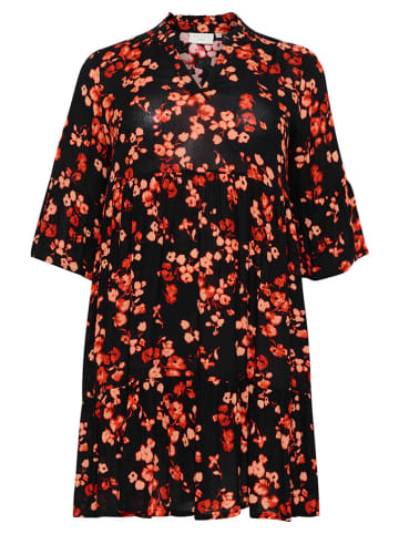 Kaffe Kleid in Schwarz/ Rot