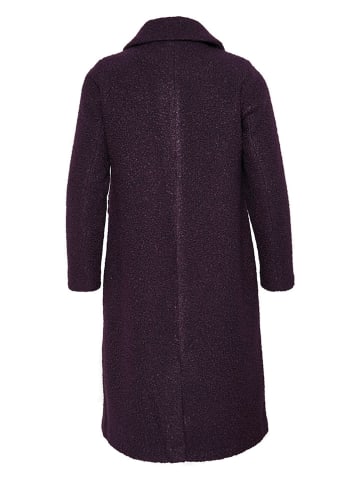 KAFFE curve Tussenmantel auberginekleurig