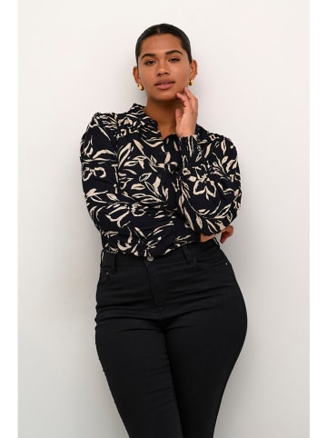 Kaffe Bluse in Schwarz/ Creme