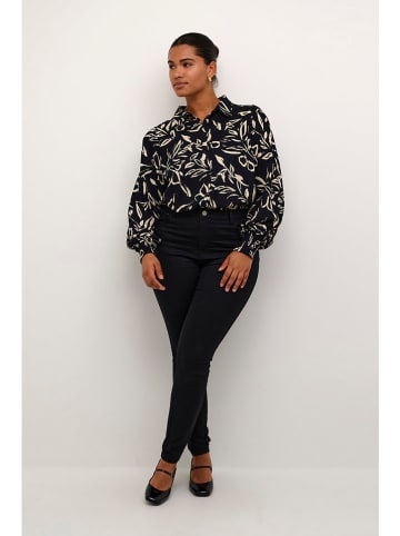 Kaffe Bluse in Schwarz/ Creme