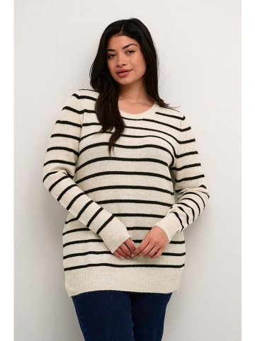 Kaffe Pullover in Creme/ Schwarz