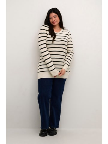 Kaffe Pullover in Creme/ Schwarz