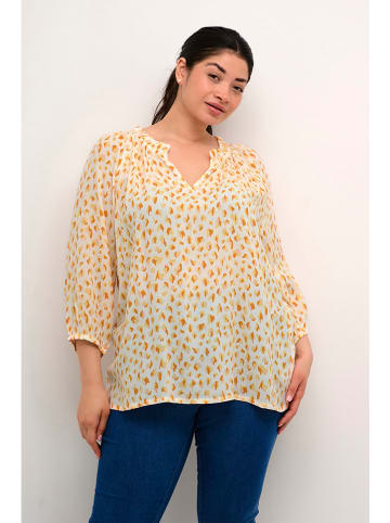 Kaffe Bluse in Weiß/ Gelb