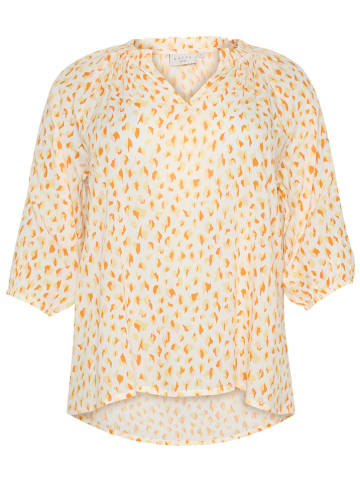 Kaffe Bluse in Weiß/ Gelb