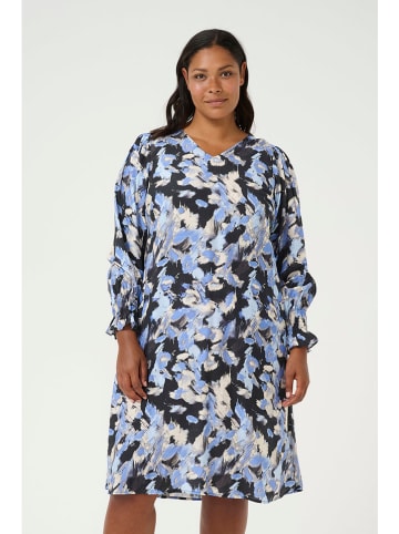 KAFFE curve Kleid in Schwarz/ Hellblau