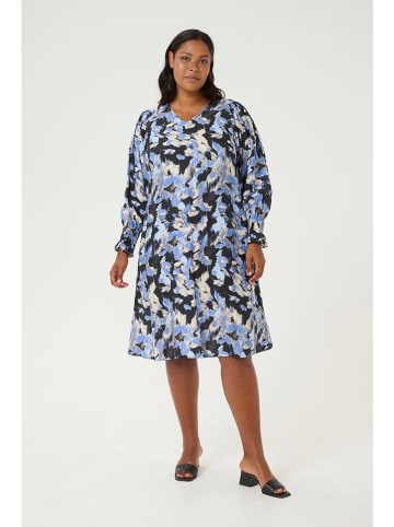 Kaffe Kleid in Schwarz/ Hellblau