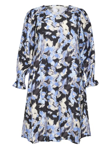 KAFFE curve Sukienka w kolorze czarno-błękitnym