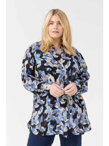 Kaffe Bluse in Schwarz/ Hellblau