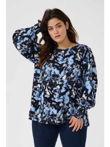 Kaffe Bluse in Schwarz/ Hellblau