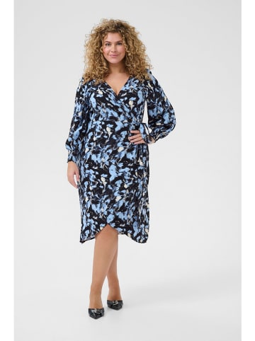 Kaffe Kleid in Schwarz/ Hellblau