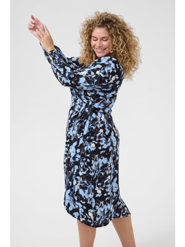 Kaffe Kleid in Schwarz/ Hellblau