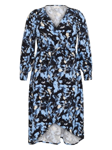 Kaffe Kleid in Schwarz/ Hellblau