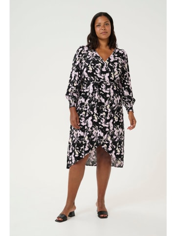 Kaffe Kleid in Schwarz/ Rosa