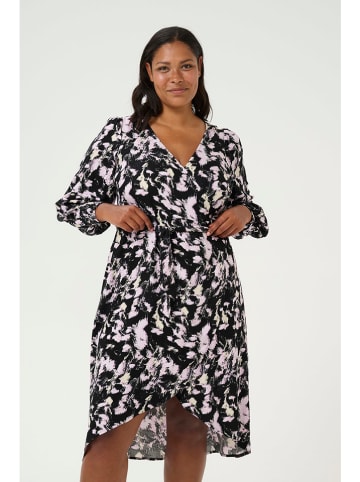 Kaffe Kleid in Schwarz/ Rosa