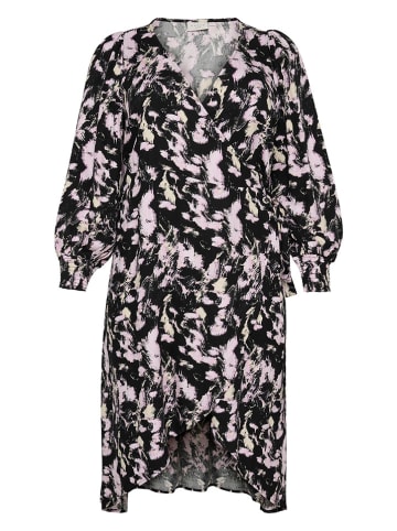Kaffe Kleid in Schwarz/ Rosa