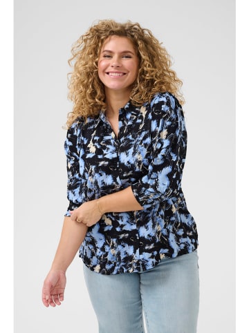 Kaffe Bluse in Schwarz/ Hellblau