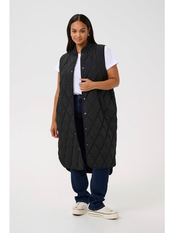 Kaffe Doorgestikte bodywarmer zwart