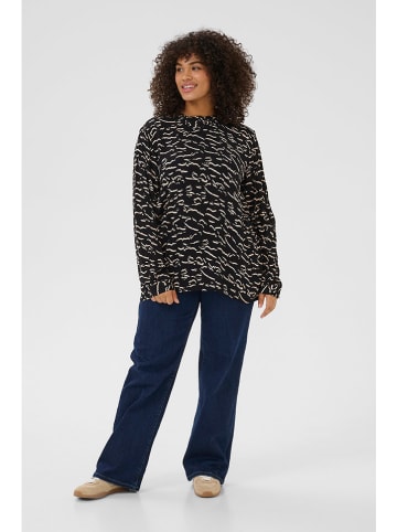 Kaffe Bluse in Schwarz/ Creme