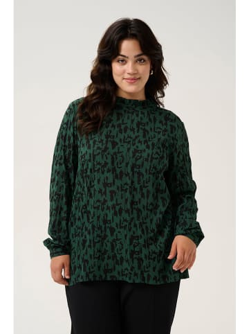 Kaffe Bluse in Dunkelgrün/ Schwarz