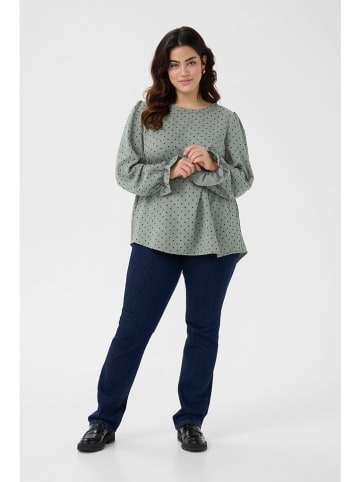 Kaffe Bluse in Grün/ Schwarz