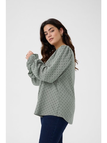Kaffe Bluse in Grün/ Schwarz