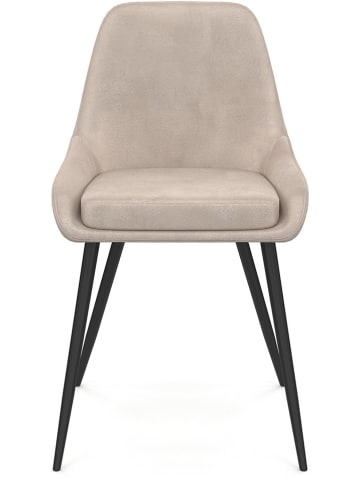 IDOMYA Factory 4er-Set: Stühle "Olivia" in Beige/ Schwarz - (B)54 x (H)79 x (T)47,5 cm
