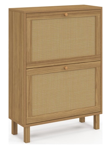 IDOMYA Essentials Szafka "Erin" w kolorze jasnobrązowym na buty - 60 x 83,5 x 23,5 cm