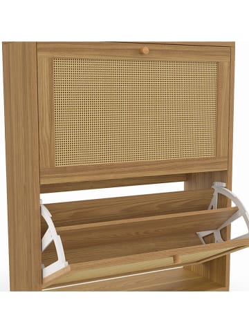 IDOMYA Essentials Szafka "Erin" w kolorze jasnobrązowym na buty - 60 x 83,5 x 23,5 cm