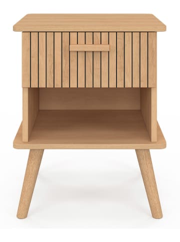 IDOMYA Factory 2er-Set: Nachttische "Albane" in Hellbraun - (B)40 x (H)50 x (T)34 cm