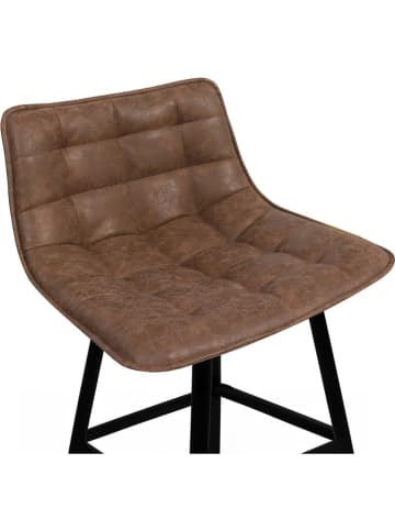 IDOMYA Factory 4er-Set: Barhocker in Braun/ Schwarz - (B)45 x (H)88 x (T)39 cm