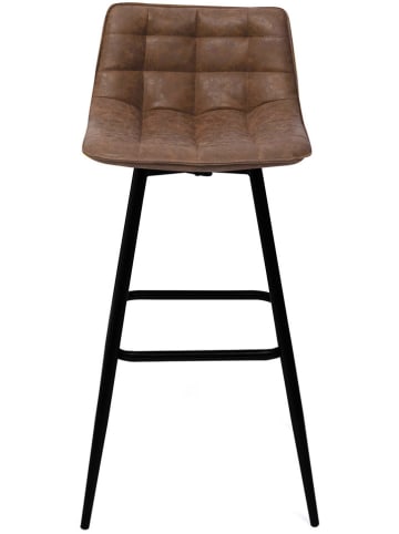 IDOMYA Factory 4er-Set: Barhocker in Braun/ Schwarz - (B)45 x (H)88 x (T)39 cm