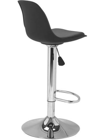 IDOMYA Factory 2er-Set: Barhocker "Karl" in Schwarz/ Silber - (B)42 x (H)104 x (T)39 cm