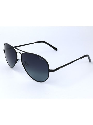 Polaroid Okulary przeciwsłoneczne unisex w kolorze granatowo-czarnym