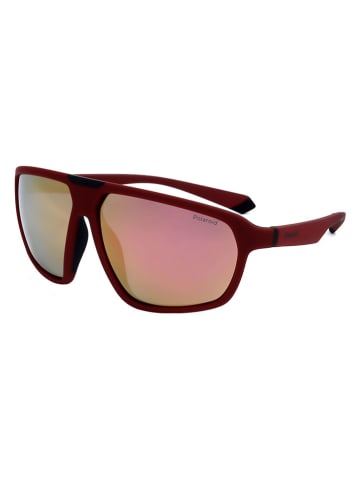 Polaroid Unisex-Sonnenbrille in Bordeaux/ Orange