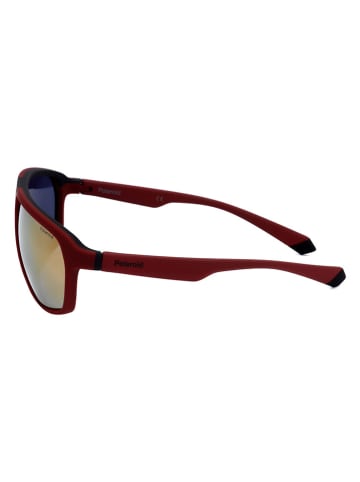 Polaroid Okulary przeciwsłoneczne unisex w kolorze bordowo-pomarańczowym