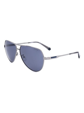 Polaroid Herren-Sonnenbrille in Silber/ Blau