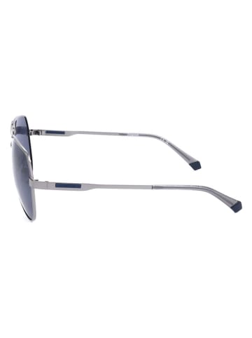 Polaroid Herren-Sonnenbrille in Silber/ Blau