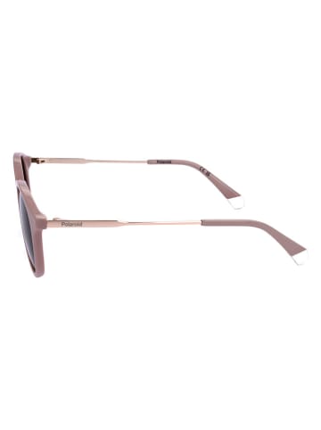 Polaroid Okulary przeciwsłoneczne unisex w kolorze jasnoróżowo-brązowym