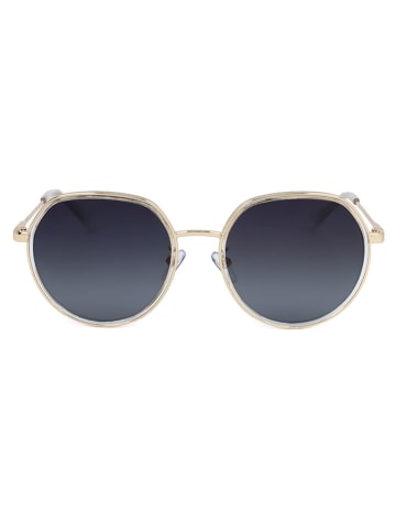 Polaroid Okulary przeciwsłoneczne unisex w kolorze złoto-granatowym