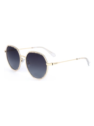 Polaroid Okulary przeciwsłoneczne unisex w kolorze złoto-granatowym