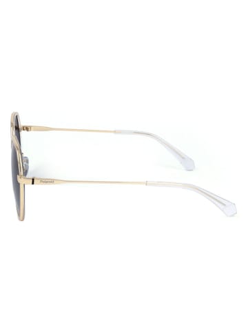 Polaroid Unisex-Sonnenbrille in Dunkelblau/ Gold