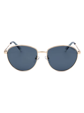 Polaroid Damen-Sonnenbrille in Gold/ Dunkelblau