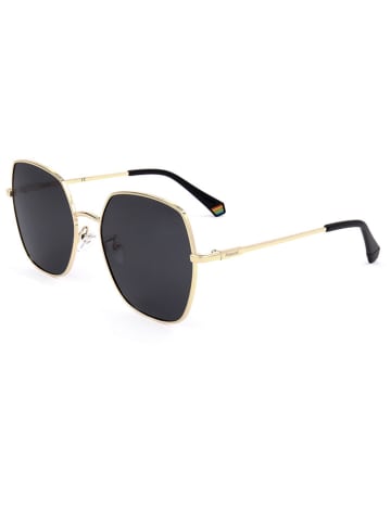 Polaroid Damen-Sonnenbrille in Gold/ Schwarz