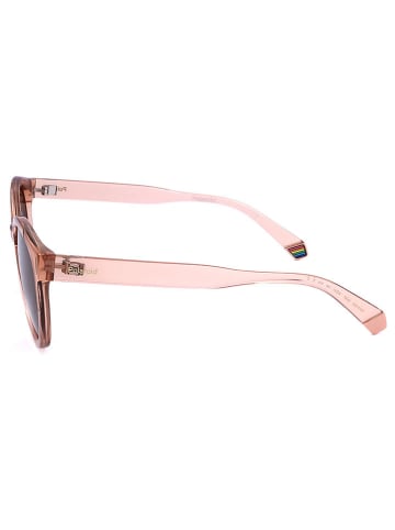 Polaroid Damskie okulary przeciwsłoneczne w kolorze jasnoróżowo-brązowym