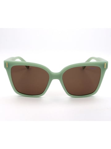 Polaroid Damen-Sonnenbrille in Grün/ Hellbraun