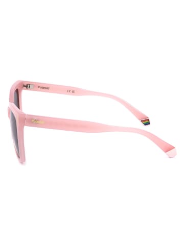 Polaroid Damskie okulary przeciwsłoneczne w kolorze jasnoróżowo-brązowym