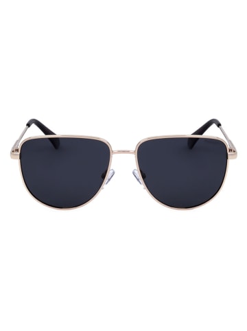 Polaroid Unisex-Sonnenbrille in Gold/ Dunkelblau